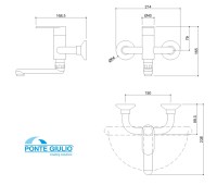 MEDIDAS MONOMANDO LAVABO MURAL INFANTIL PONTE GIULIO